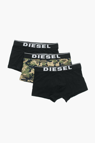 Set 3 Pairs of Stretch Cotton Boxer with Logoed Elastic Band