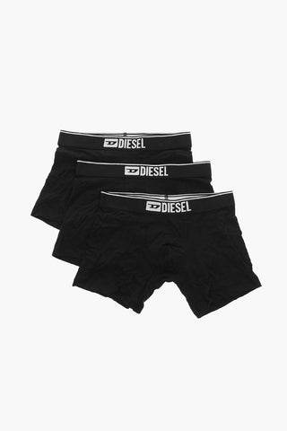 Set 3 Boxer in Cotone Stretch con Banda Elastica Logata