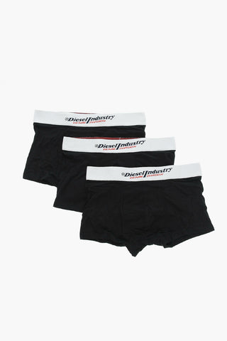 Set 3 Boxer in Cotone Stretch con Banda Elastica Logata