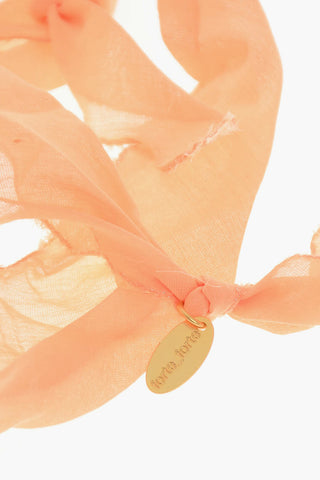 Necklace with Fluo Ribbon and Heart Shaped Charm