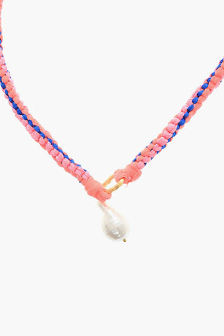Necklace with Braided Design and Decorative Bead