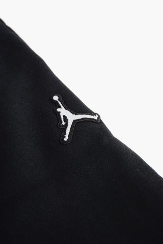 AIR JORDAN Solid Color Fleeced Joggers with Embroidered Logo