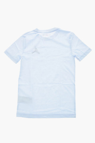 AIR JORDAN Solid Color Crew-Neck T-shirt with Embroidery Logo