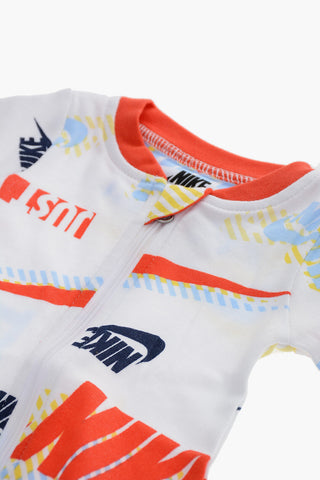 All-Over Logo Printed Long Sleeve Romper Suit