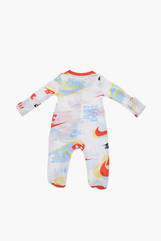 All-Over Logo Printed Long Sleeve Romper Suit