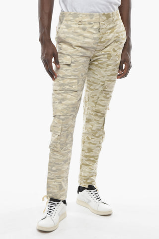 Camouflage Cargo Pants with Industrial Belt