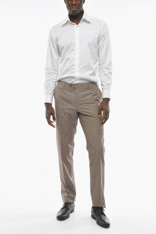 Virgin Wool Blend ACADEMY Pants with Flush Pockets