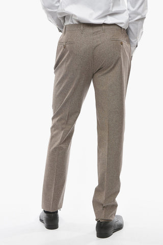 Virgin Wool Blend ACADEMY Pants with Flush Pockets