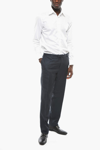 Pantaloni in Misto Lino ACADEMY con Tasche a Filo