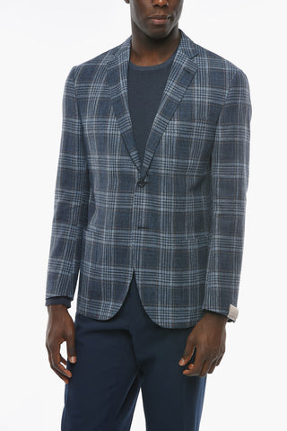 District Check GATE Cotton Blend Blazer
