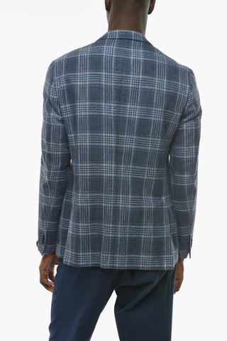 District Check GATE Cotton Blend Blazer