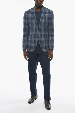 District Check GATE Cotton Blend Blazer