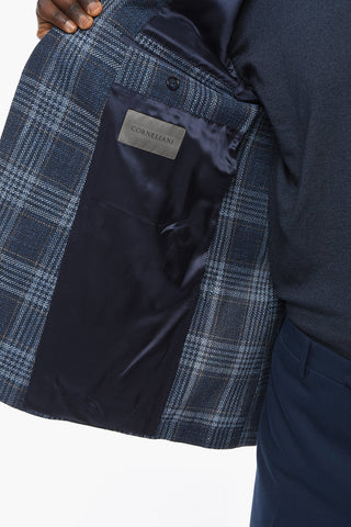 District Check GATE Cotton Blend Blazer