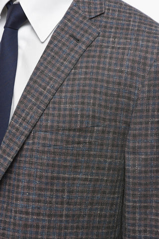Virgin Wool GATE Gingham Patterned Blazer