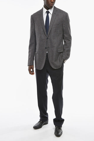 Virgin Wool GATE Gingham Patterned Blazer