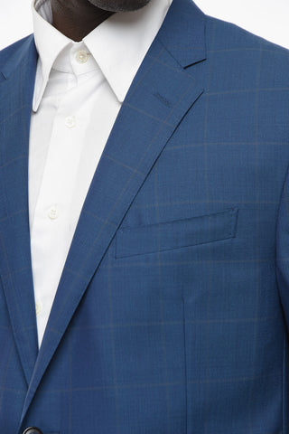 Virgin Wool ACADEMY Windowpane Check Suit