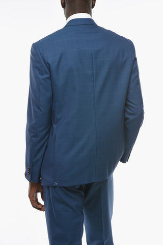Virgin Wool ACADEMY Windowpane Check Suit