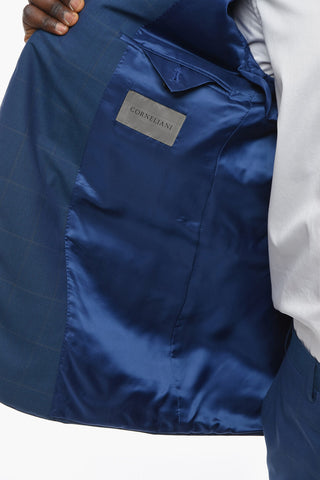 Virgin Wool ACADEMY Windowpane Check Suit