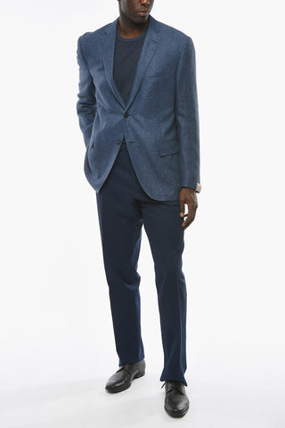 Linen and Wool-blend GATE Blazer with Flap Pockets