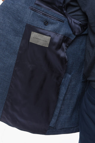 Linen and Wool-blend GATE Blazer with Flap Pockets