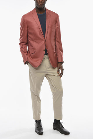 Cashmere and Silk-blend GATE Blazer with Flap Pockets