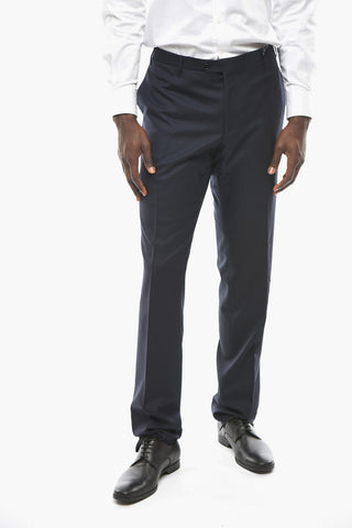 Virgin Wool Mid Rise Pants