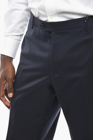Virgin Wool Mid Rise Pants