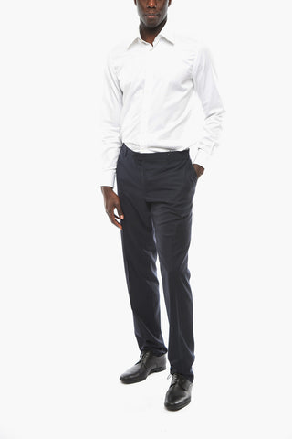 Virgin Wool Mid Rise Pants