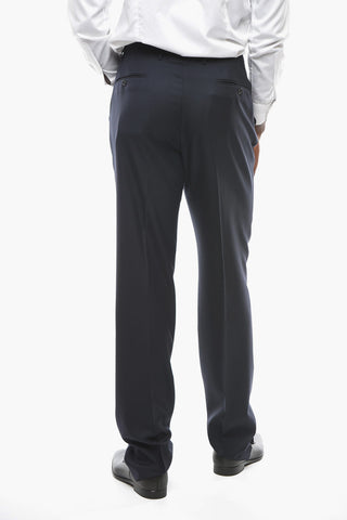 Virgin Wool Mid Rise Pants