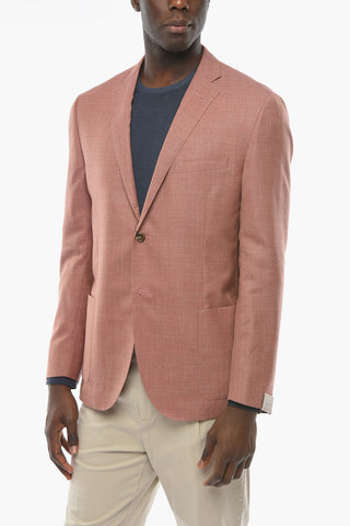 Wool and Silk-blend GATE Blazer with Jet Pockets