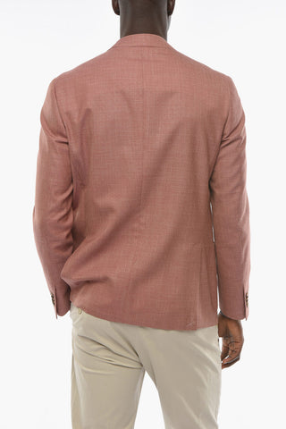 Wool and Silk-blend GATE Blazer with Jet Pockets