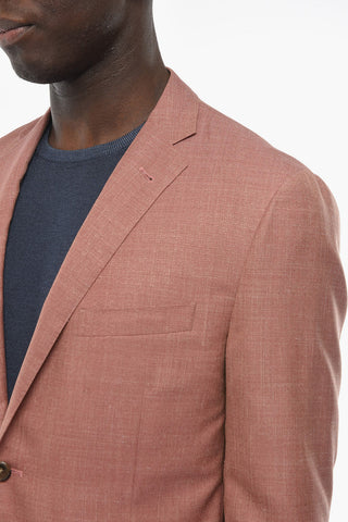Wool and Silk-blend GATE Blazer with Jet Pockets