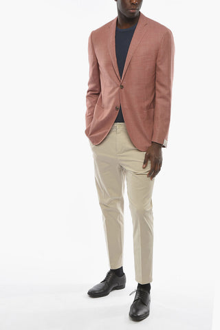 Wool and Silk-blend GATE Blazer with Jet Pockets