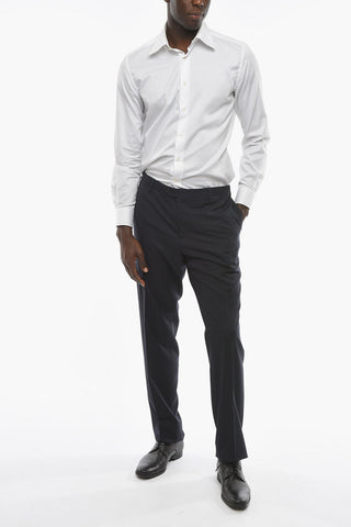 Virgin Wool Trousers ACADEMY With Belt Loops