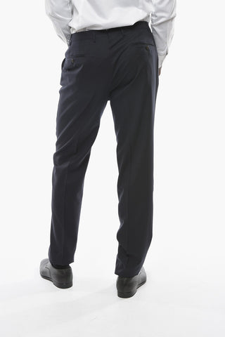 Virgin Wool Trousers ACADEMY With Belt Loops