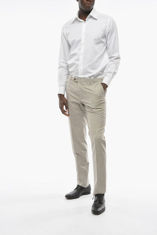Virgin Wool Blend ACADEMY Pants with Flush Pockets