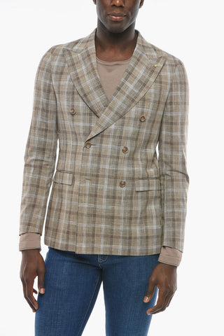 CC COLLECTION Double-Breasted Blazer REWARD with District Check Pattern