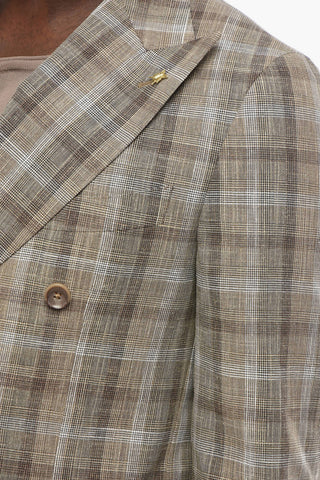 CC COLLECTION Double-Breasted Blazer REWARD with District Check Pattern