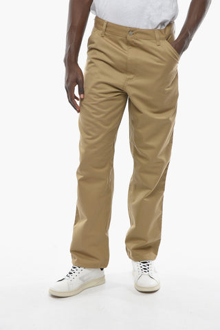 Pantaloni Relaxed in Twill di Cotone con Taschino
