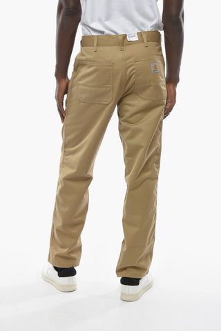 Pantaloni Relaxed in Twill di Cotone con Taschino