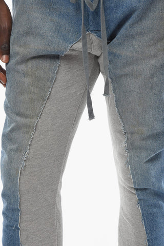 Jeans in Doppio Tessuto con Dettaglio in Jersey