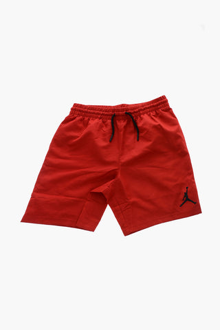 AIR JORDAN Solid Color Shorts with Embroidered Contrasting Logo