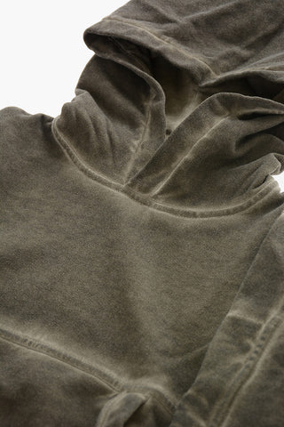Acid Wash Effect Hoodie with Patch Pocket