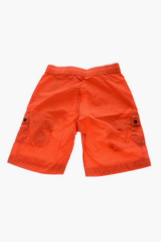 Costume da Bagno Boxer con Doppia Tasca a Toppa