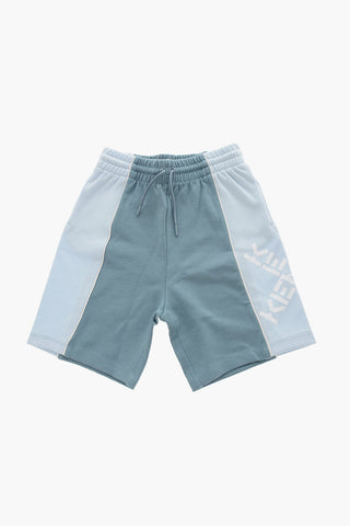 Drawstring Waist Two-Tone Shorts