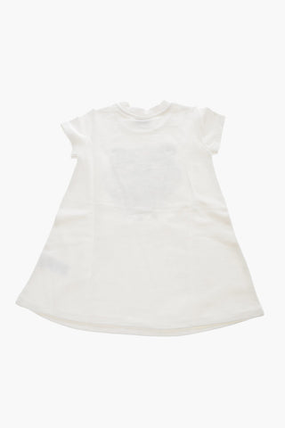 Vestito in Cotone con Ricamo Logo