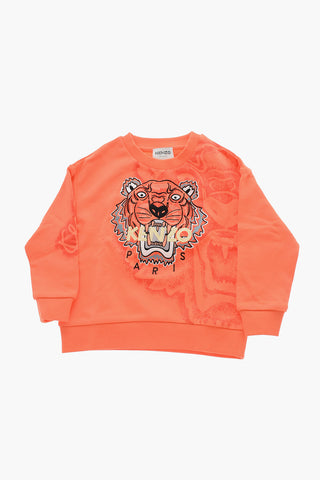 Tiger Crest Embroidery Crew-Neck T-shirt