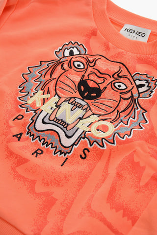 Tiger Crest Embroidery Crew-Neck T-shirt