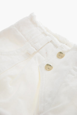 Denim Shorts with Golden Buttons