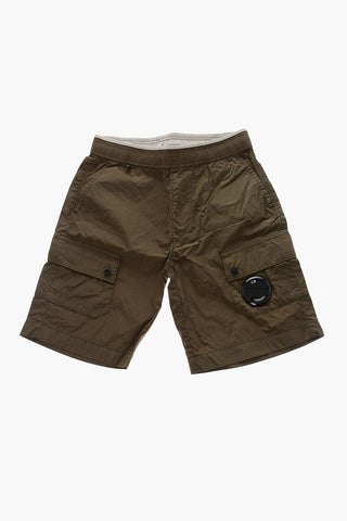Costume da Bagno Boxer con Doppia Tasca a Toppa